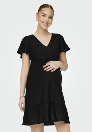 NORMAL GESCHNITTEN V-AUSSCHNITT - Freizeitkleid - black