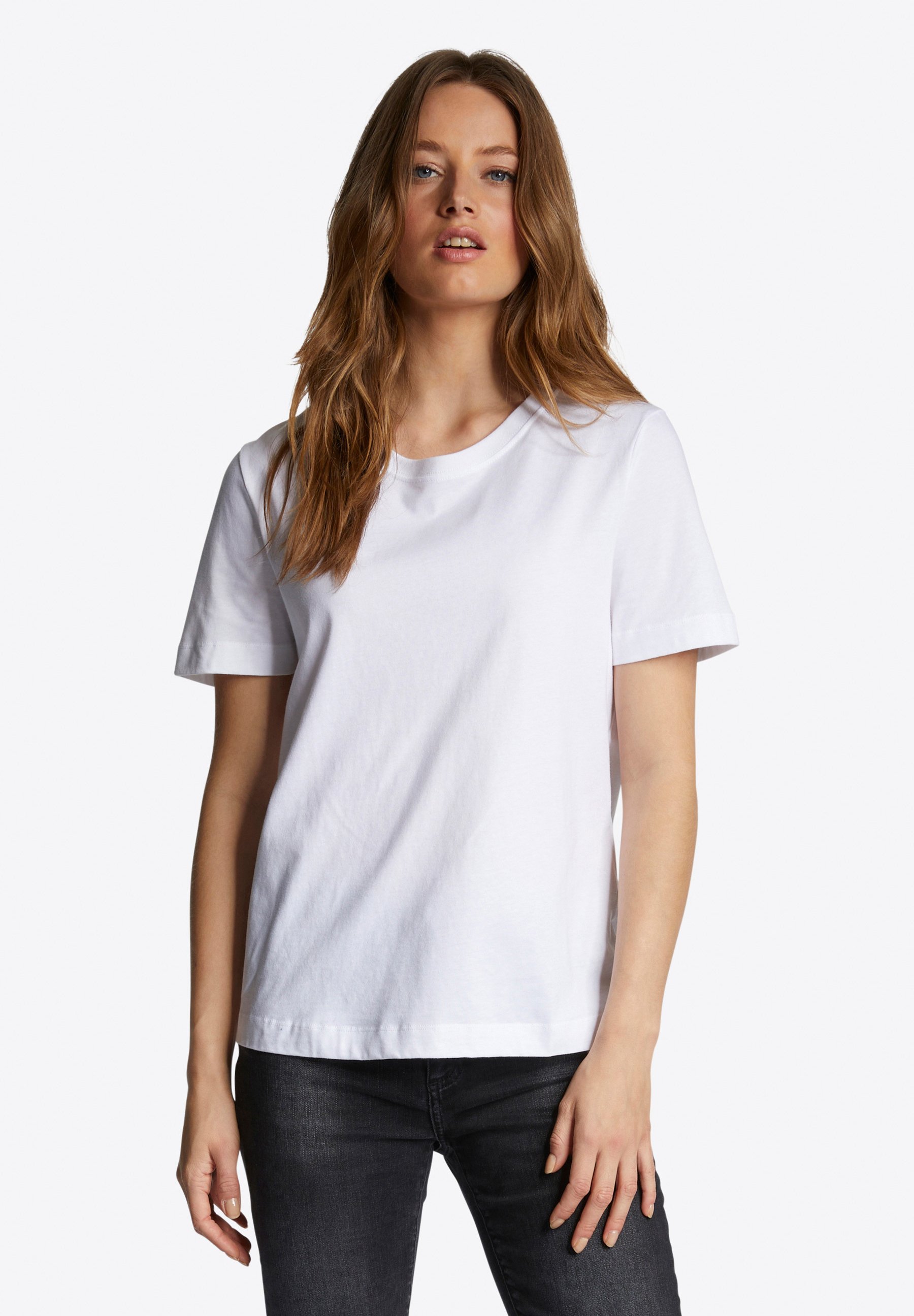 Noisy May Nmsuper S/S Top Noos T-Shirt Donna - Girocollo E Maniche Corte - Cotone Elastico - Basic