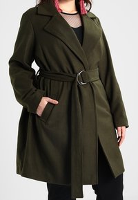 Even&Odd Curvy Klassisk frakke - khaki