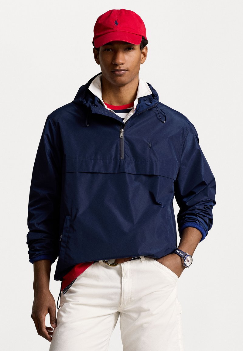 Polo Ralph Lauren PULLOVER HOODED JACKET - Veste coupe-vent - newport navy/bleu marine - ZALANDO.FR