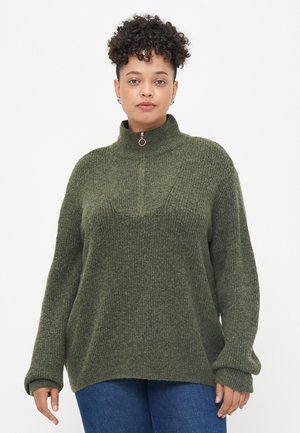 VMCPLAZA ZIPPER  - Strikkegenser - kalamata melange