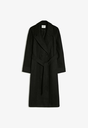 Bershka, COAT WITH BELT - COAT - Trenčkot - black