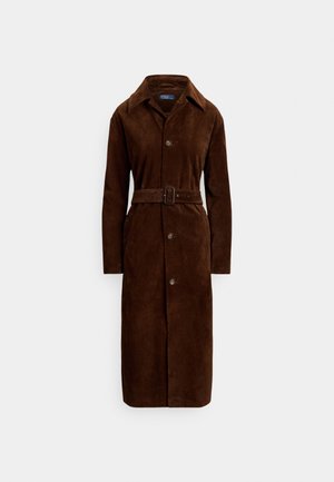 SUEDE LONG CAR COAT
 - Klasszikus kabát - umber