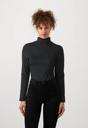 Even&Odd Petite Topper langermet - black