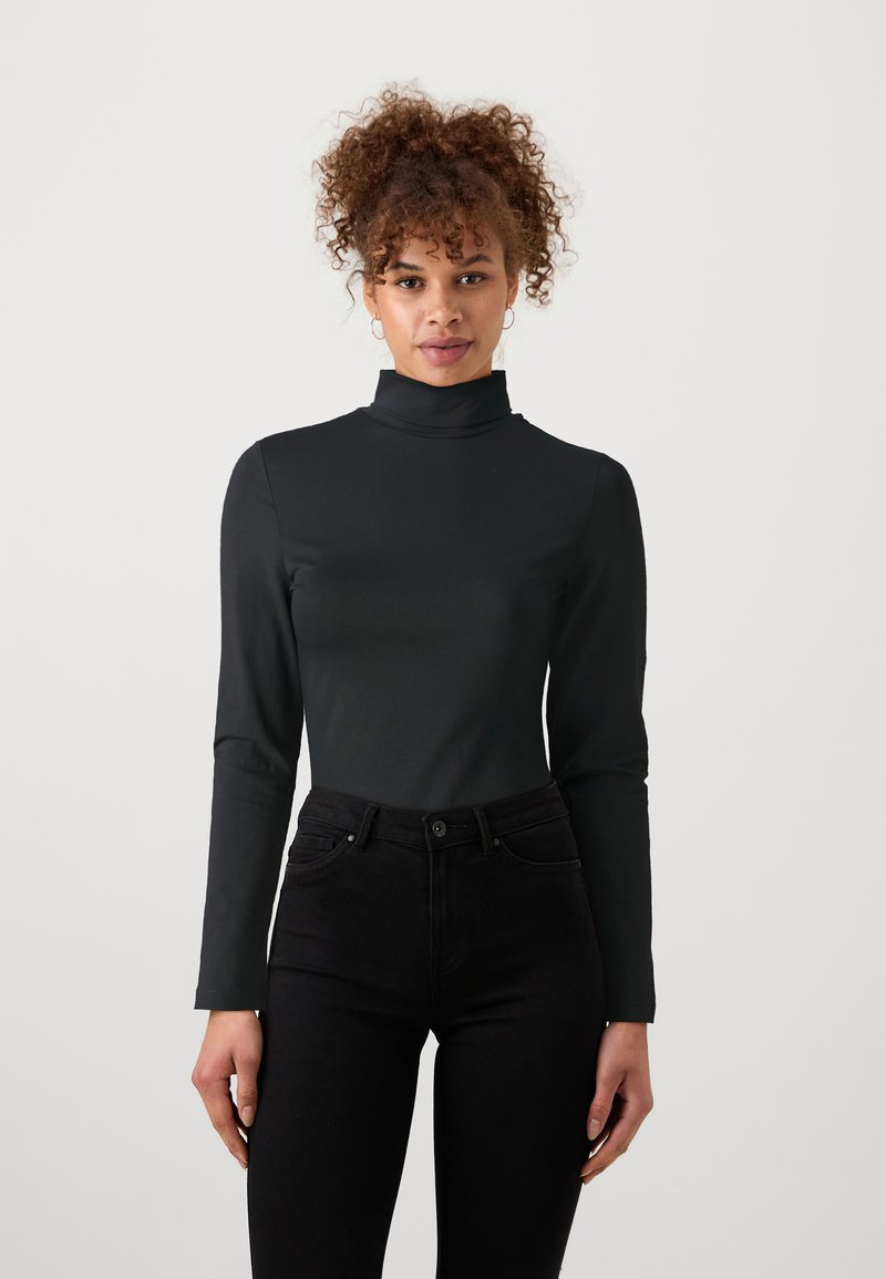Even&Odd Petite Langarmshirt - black