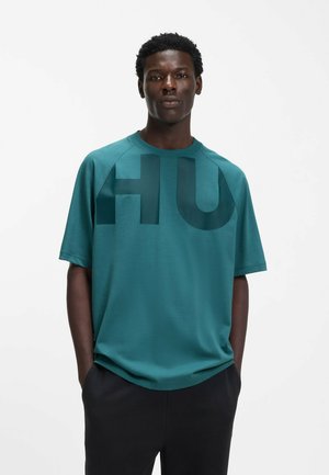 NALFTEE - T-shirt imprimé - turquoise nine