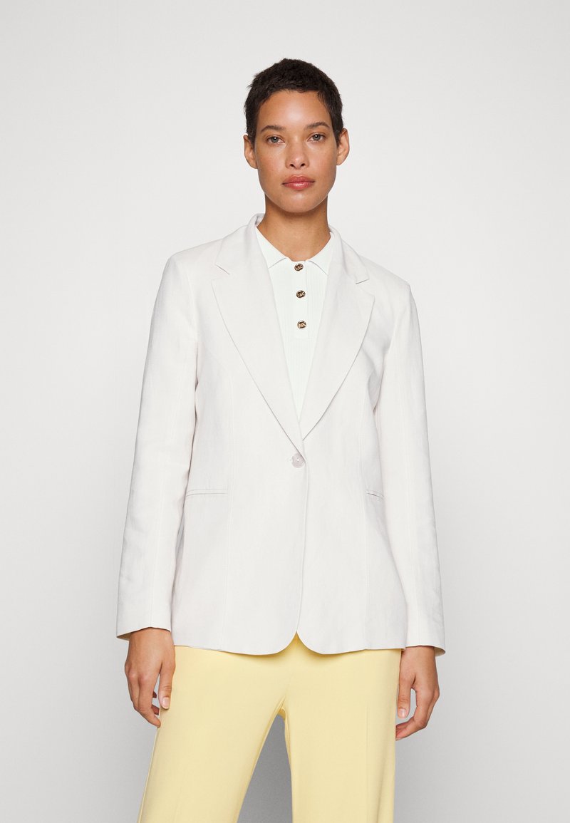 Patrizia Pepe giacca blazer monopetto bianco latte