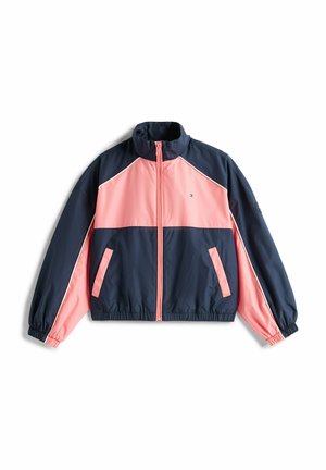 Tommy Hilfiger TOMMY HILFIGER ESSENTIAL RELAXED PIPING WINDBREAKER - Overgangsjakke - ancient white tropical blush