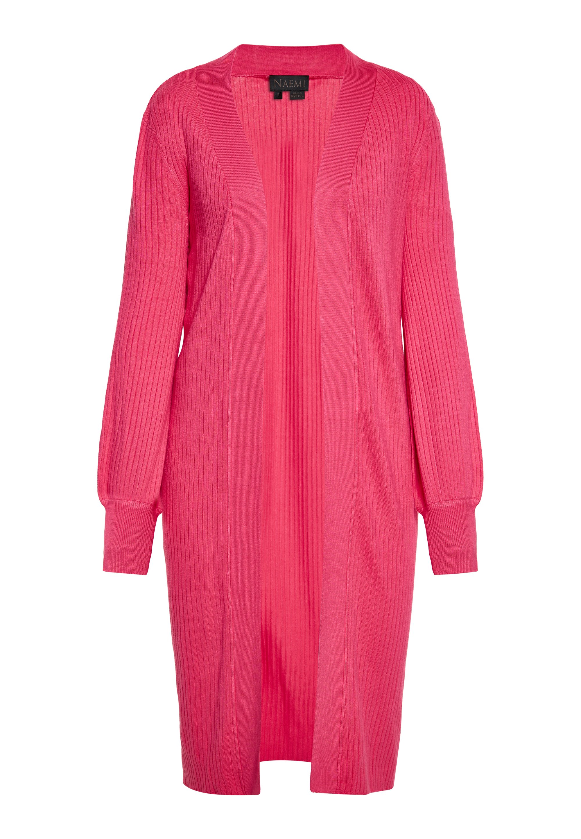 Langer Cardigan Strickjacke Pink Lang Cardigan Longstrickjacke