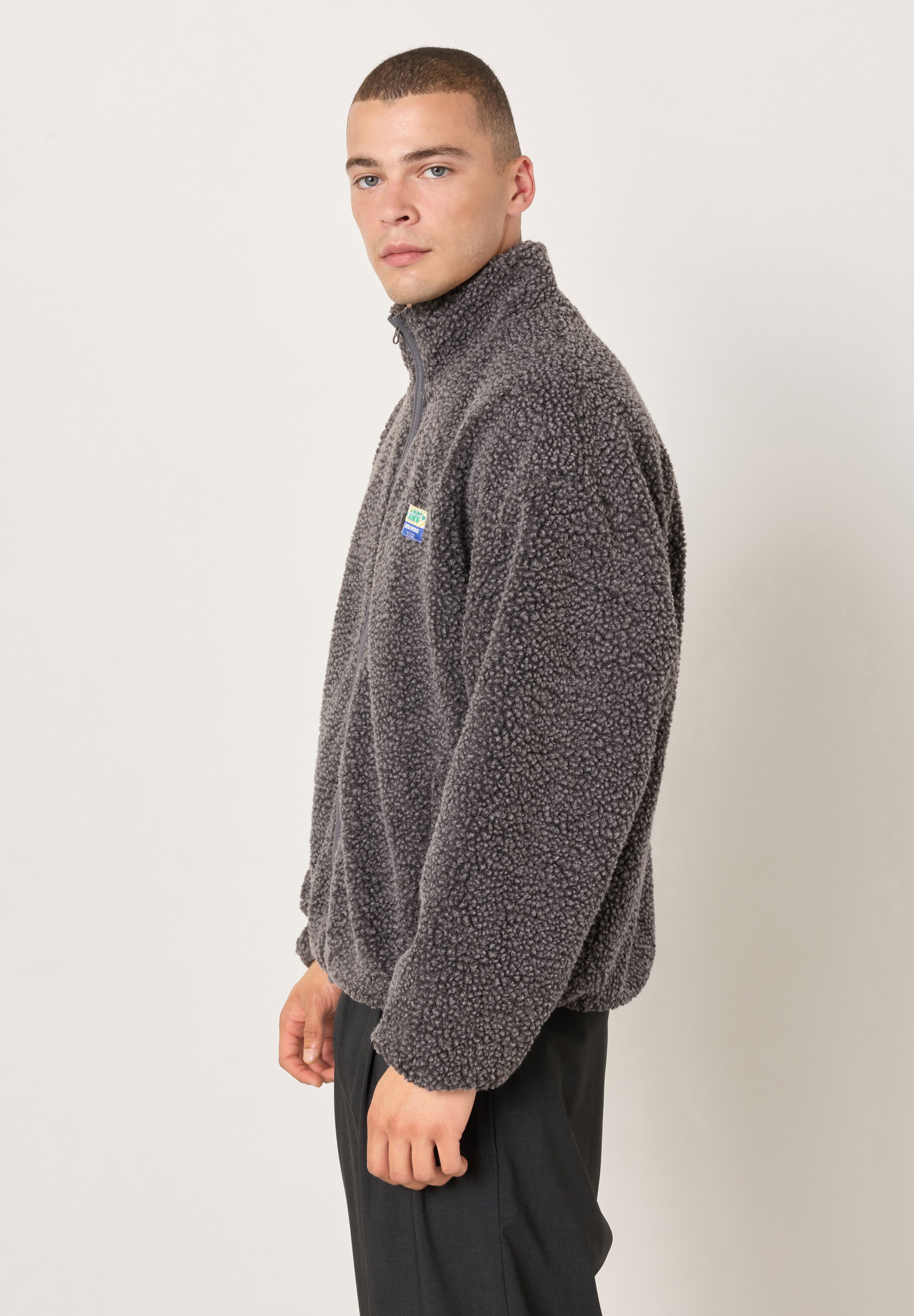 American Vintage HOKTOWN - Fleece jacket - anthracite chine American Vintage HOKTOWN - Fleece jacket - anthracite chine