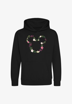 MICKEY & FRIENDS FLORAL - Jersey con capucha - black