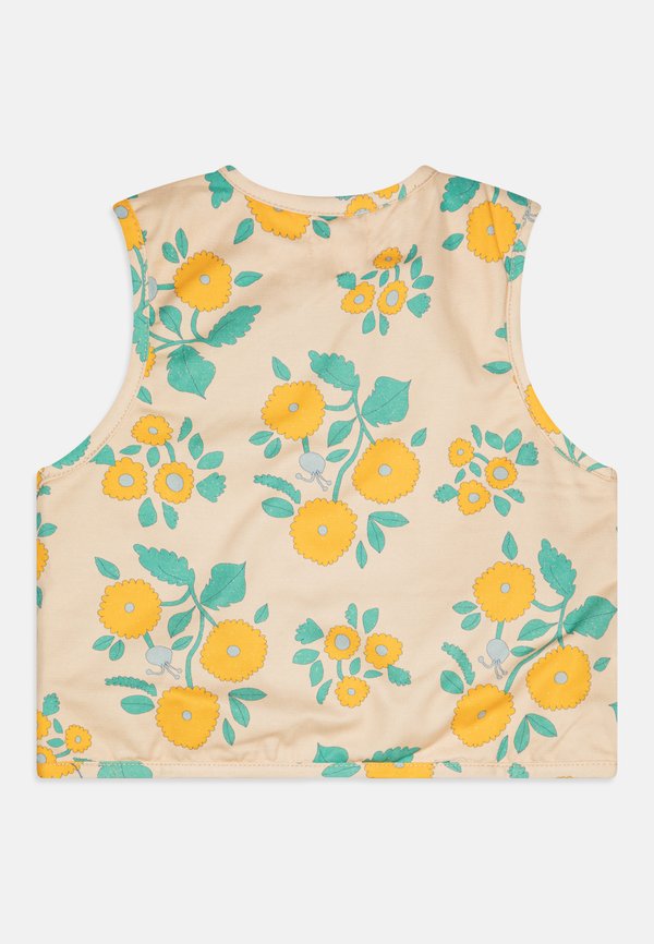 PADDED FLOWERS UNISEX - Waistcoat - dark vanilla2