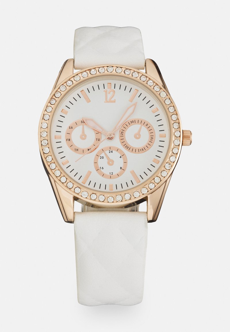 Anna Field Chronograph watch - off-white/rose gold-coloured/off-white ...