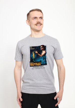 ESCAPE FROM NEW YORK SNAKE BREAKING IN IS INSANE - Print T-shirt - heather grey