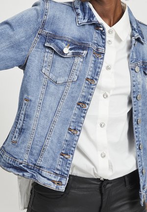 Jeansjacka - mottled dark blue
