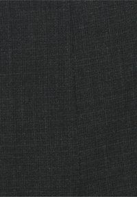 Musta teksturoitu kangas, jossa on hienovarainen kudontamalli, pehmeällä matta pinnalla ja tietyissä kohdissa hienovaraisella kiillolla. Sopii vaatteisiin tai verhoiluun.