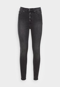 HIGH RISE SUPER SKINNY ANKLE - Calças de ganga de corte skinny - denim black