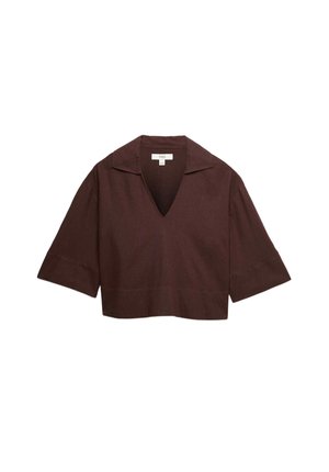 Marks & Spencer, COLLARED POPOVER - Bluse - peat