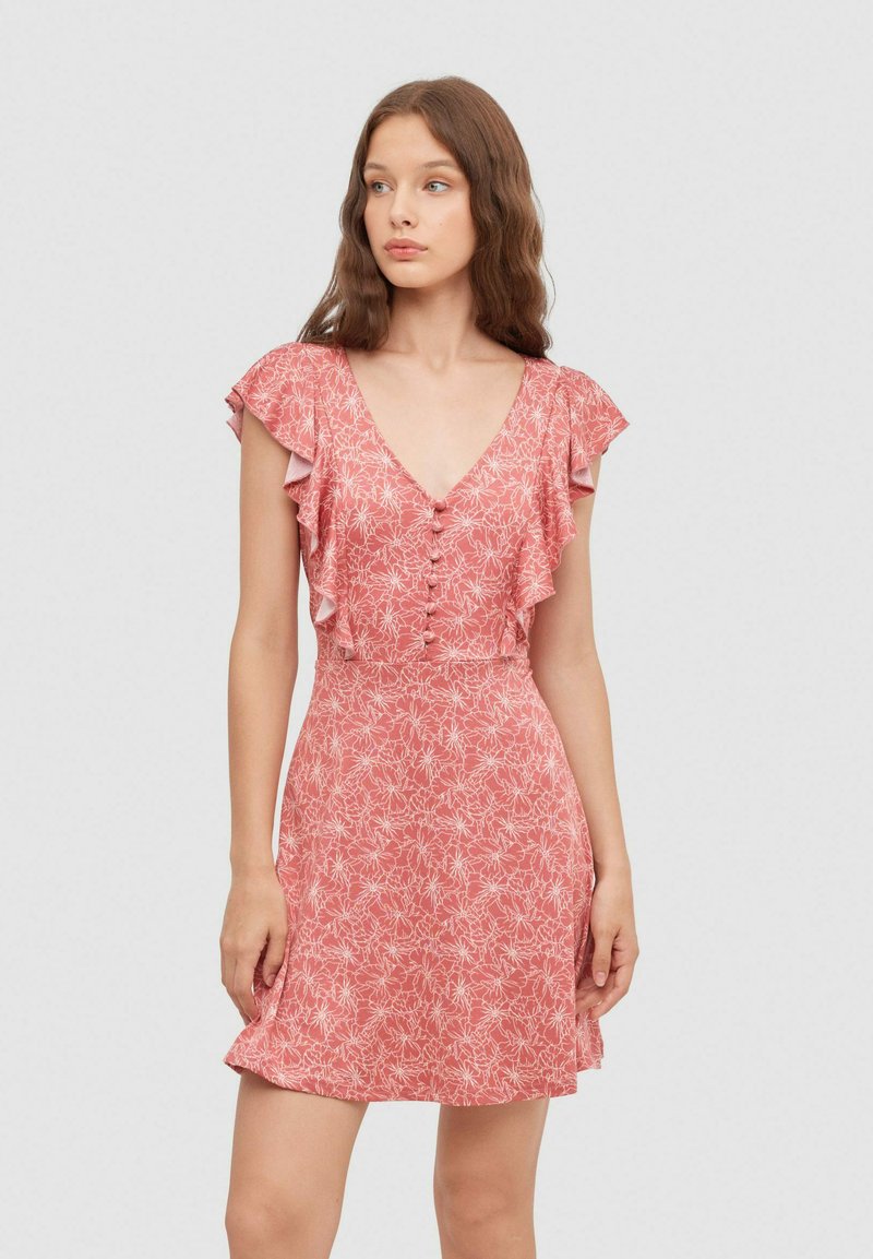 INSIDE MINI VOLANTES - Vestido informal - rojo