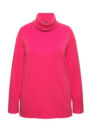 Ulla Popken ROLLKRAGEN BÜNDCHEN - Pullover - red pink