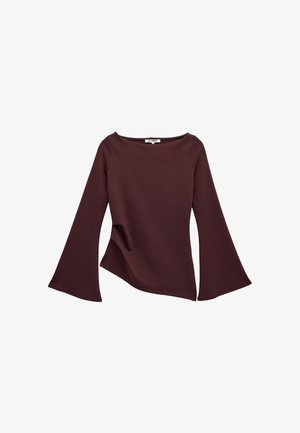 Koton, DRAPED T-SHIRT . - Maglietta a manica lunga - brown