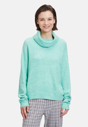 MIT ÜBERSCHNITTENEN ÄRMELN - Strickpullover - green melange