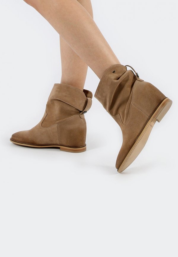 Keilstiefelette - beige