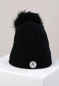 CASH-MERE MIT ZOPFMUSTER UND BOMMEL - Czapka