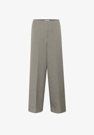 Soaked in Luxury SLLILU WIDE LONG - Pantaloni - grey melange suiting