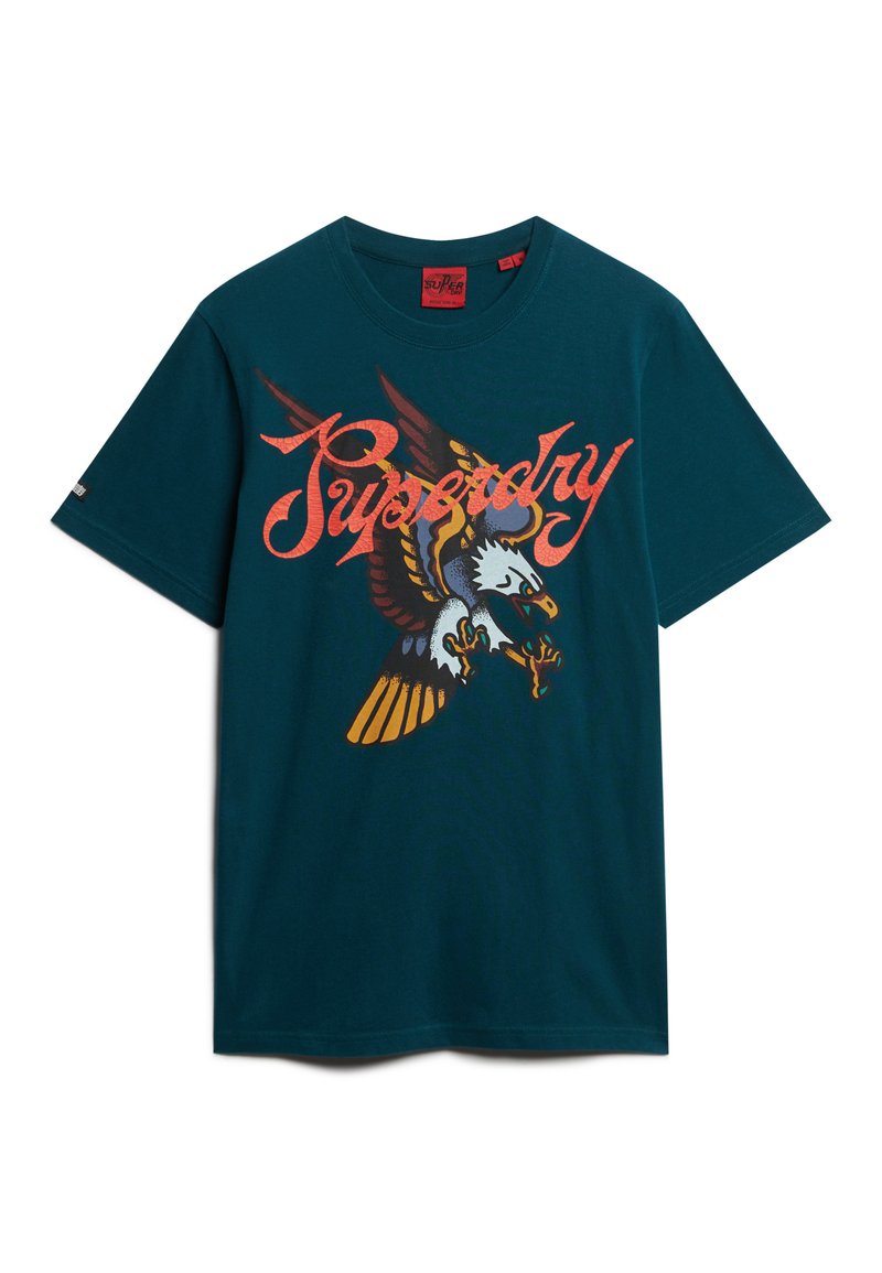Superdry & Co T-shirt print blauw-metallic