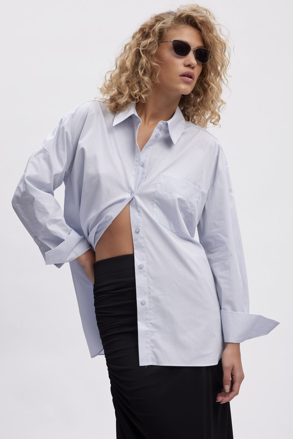 NOELLE SHIRT - Button-down blouse - heather