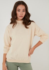 LELA HIGH COLLAR  - Sportska majica - stone colored