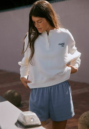 Self., REGULAR FIT - HENLEY SWEATSHIRT - Sweatshirt - ecru