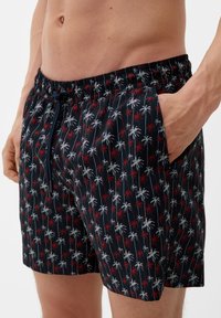 s.Oliver MIT ALLOVER-PRINT - Zwemshorts - navy