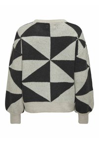 ONLY GEMUSTERTER - Strickpullover - oatmeal