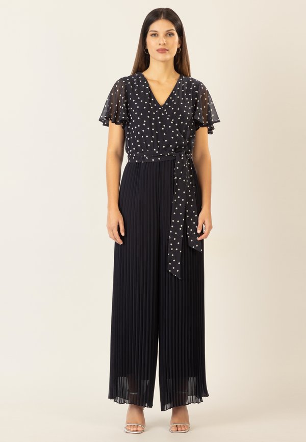 OVERALL - Jumpsuit - nachtblau creme