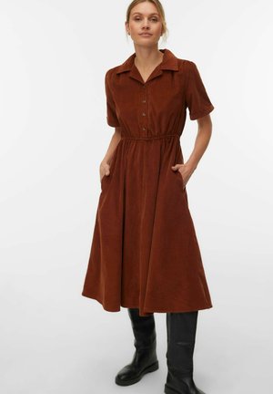 Marškininė suknelė - tobacco brown