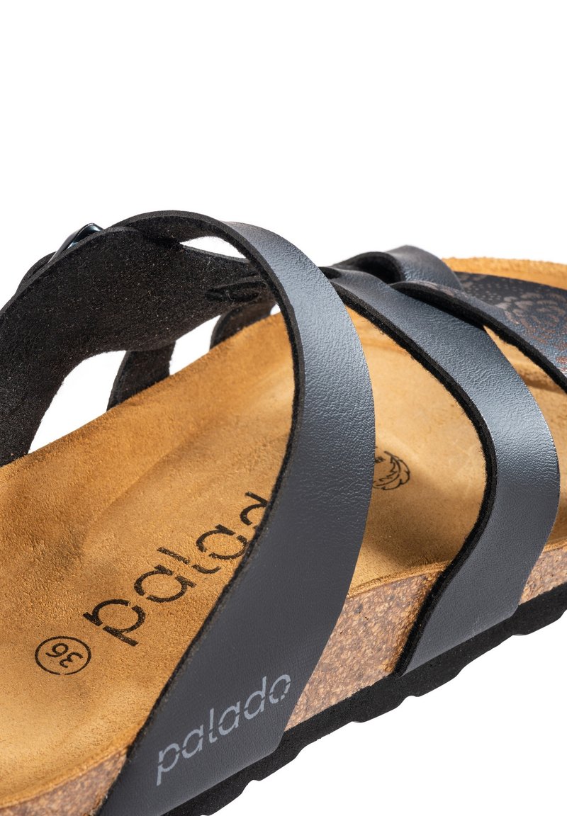 Damen Sneaker | Palado KRETA Pantolette flach black-rose ornament/schwarz - TQ78610 Damen Sneaker | Palado KRETA Pantolette flach black-rose ornament/schwarz - TQ78610