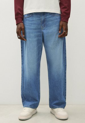 Bershka, LOOSE FIT - JEANS - Jean large - dark blue
