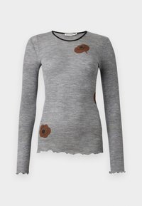 POLKKA TUMMA - Μπλούζα με μακριά μανίκια - dark grey/brown