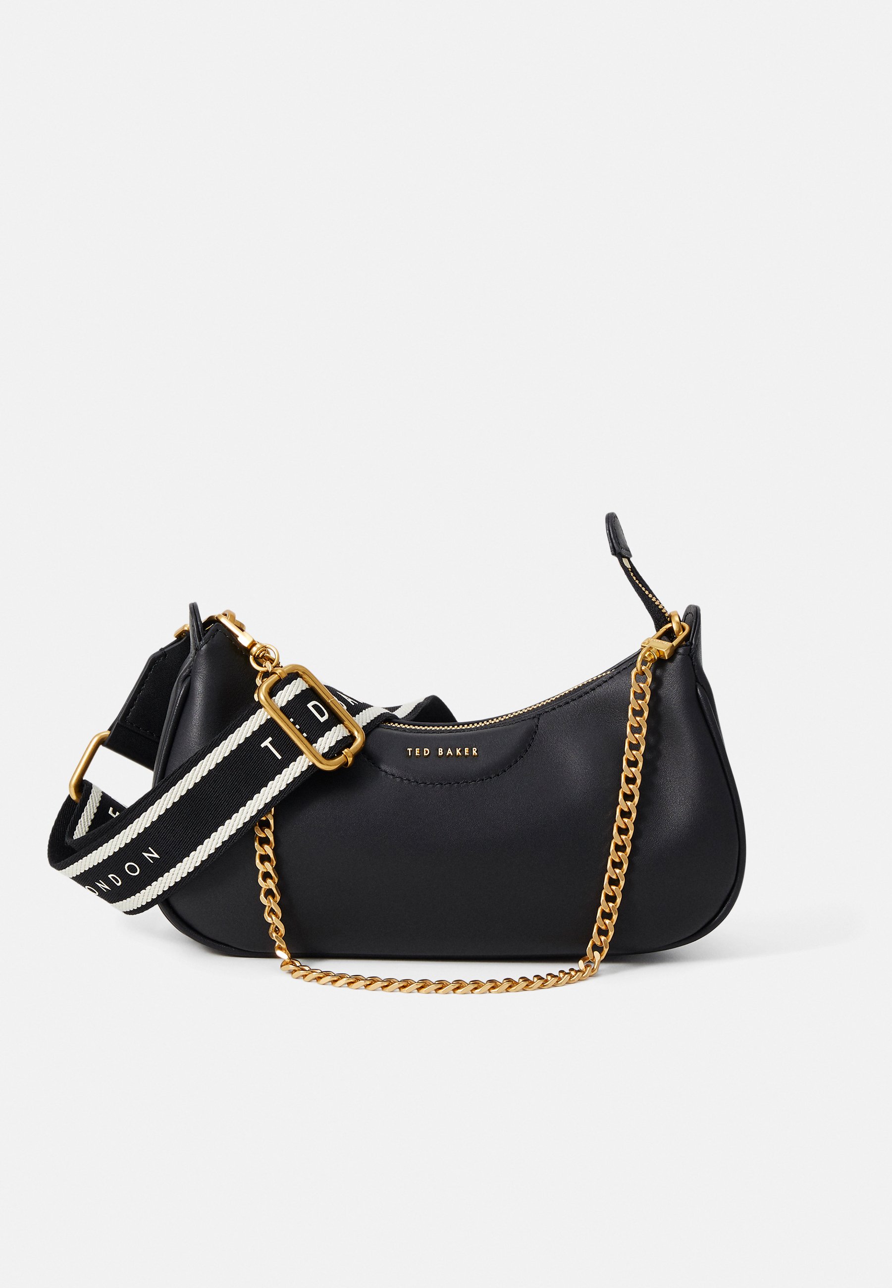 関税,送料無料 Ted Baker Essiy ショルダーバッグ Ted Baker ESSIY WEBBING BAGUETTE - Handbag - black - Zalando