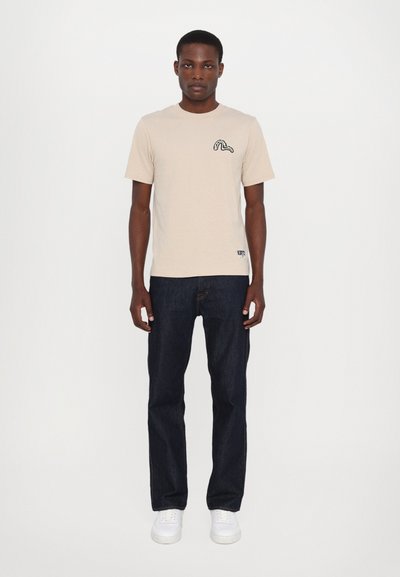 Evisu TOTEM DARUMA TEE - Tričko s potlačou - taupe