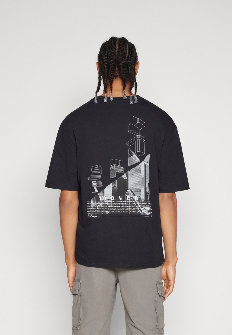 Pier One BUILDING BACK PRINT Tshirt print black/zwart Zalando.nl