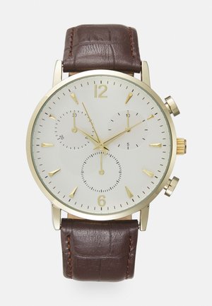 Klokke - dark brown/white