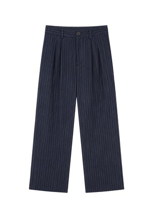 Kaotiko, BELLE EPOQUE STRIPED PANTS - Панталони - white/navy