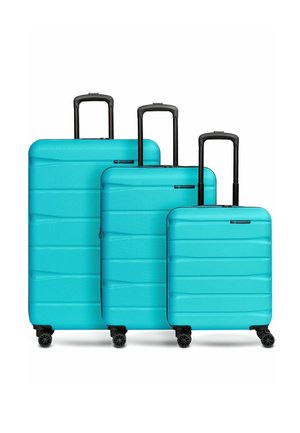 FRANKY MUNICH 4.0 4 ROLLEN KOFFERSET 3-TEILIG MIT DEHNFALTE UNISEX - Set di valigie - aqua dull