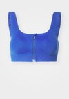 LAZERCUT ZIP BRA - Keskmiselt toetav spordirinnahoidja - bellwether blue