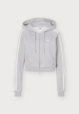 adidas Originals, GRAPHIC SHORT FRONT ZIP TRACK TOP - Sudadera con cremallera - medium grey heather