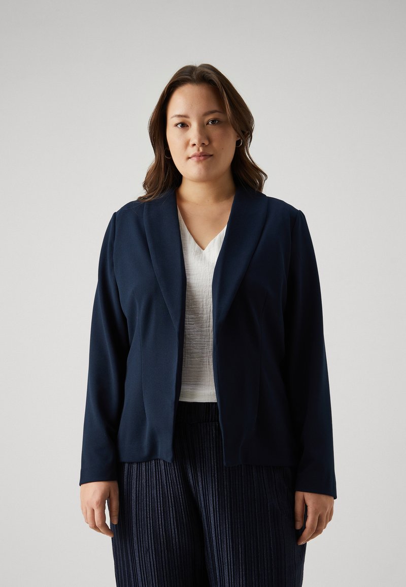 Vero Moda Curve – Blazer Long Vmverina LS Noos, Coupe Élégante Et Flatteuse Pour Silhouette Féminine, Manches Longues Et Col Revers