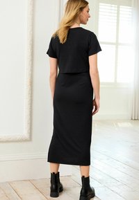 Next MATERNITY NURSING SHORT SLEEVE DRESS - Strikkjoler - black